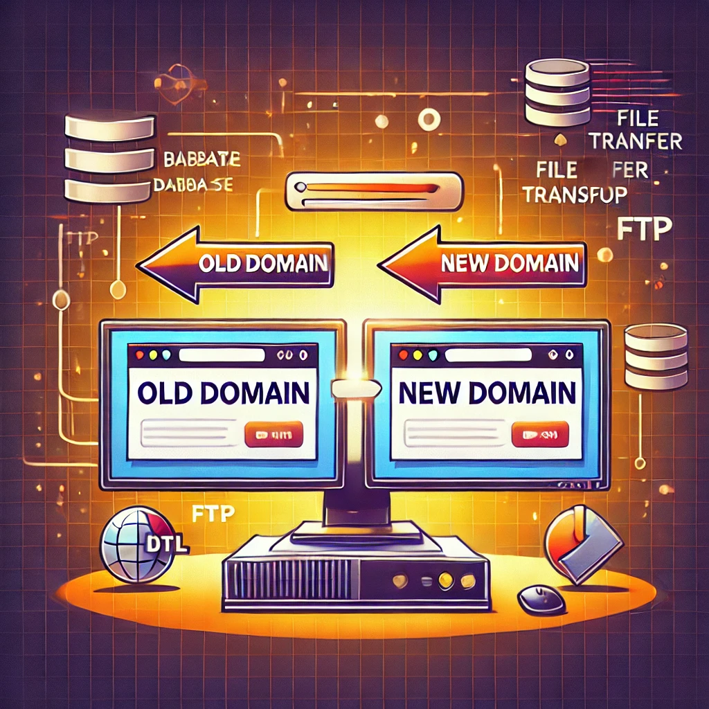 how to transfer website to a new domain