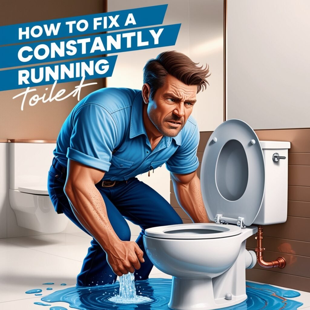 how to fix toilet flush running water