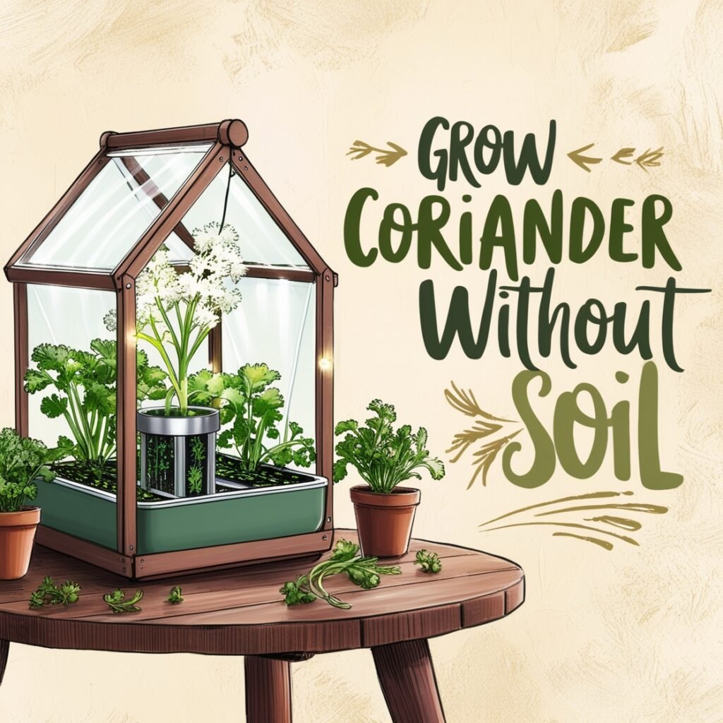 how to grow coriander without soil