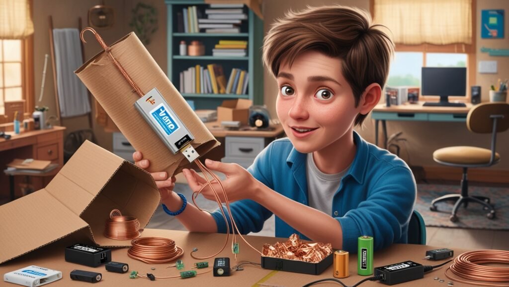 how to build a wi fi extender using household items